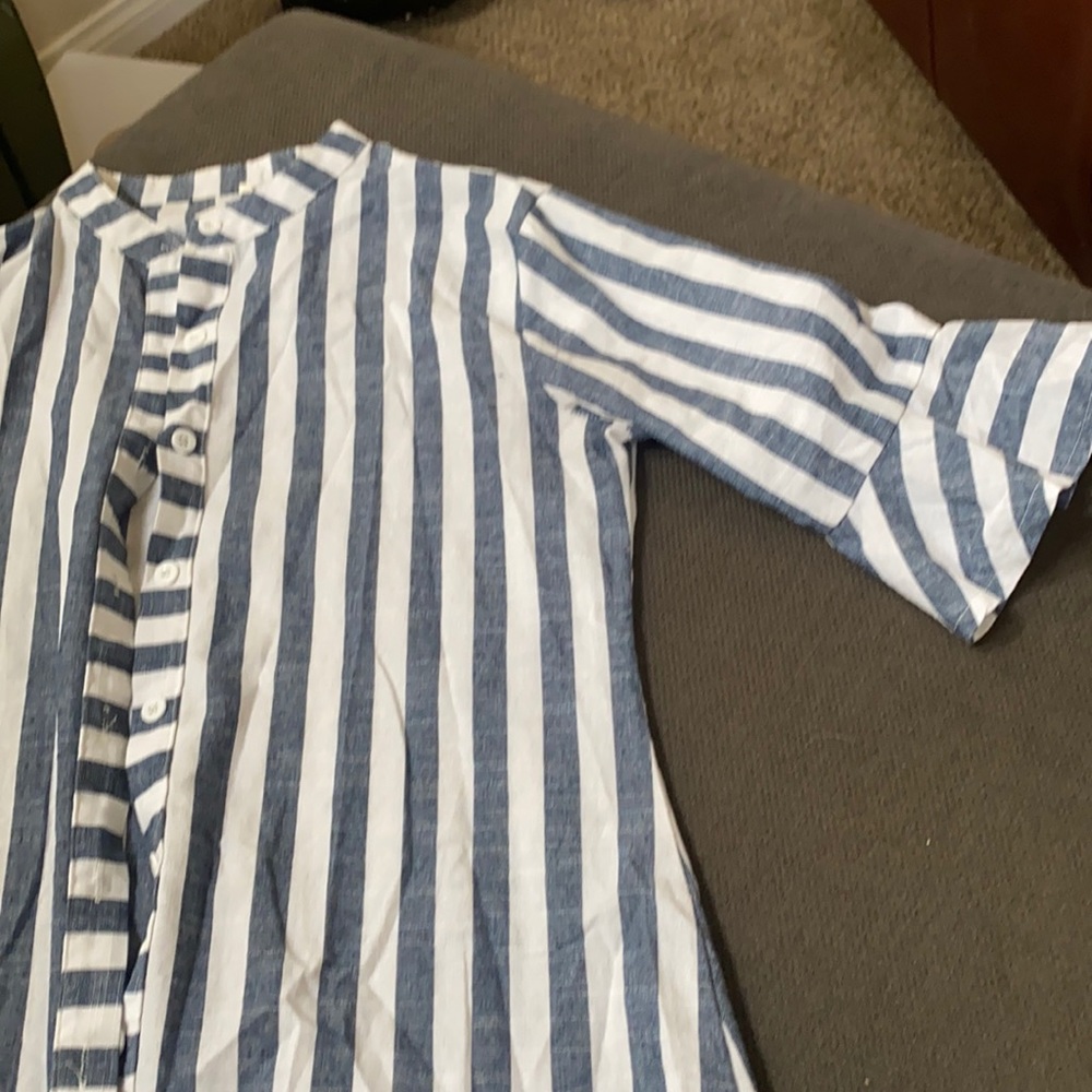Stripped Button Down Dress